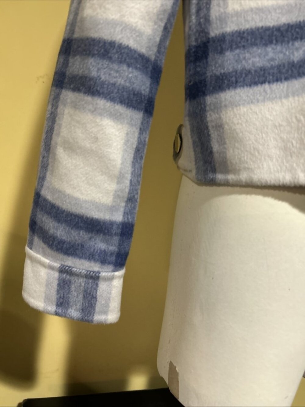 Rails Steffi Jacket Ivory Bay medium Wool Blend Plaid Cropped Shacket Boxy - Picture 6 of 16